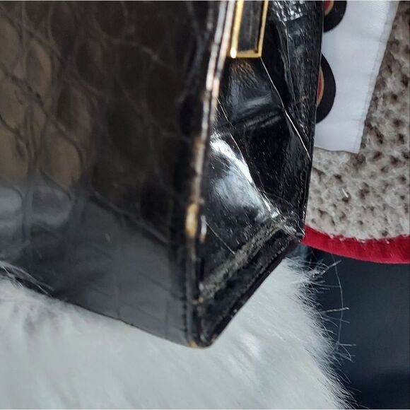 Vintage Reptile Purse Distressed - Picture 5 of 13